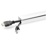 StarTech.com Solid Cable Management Raceway with Adhesive Tape & Cover, 1-1/8"(32mm)W x 3/4"(20mm)H - 6ft(1.8m) length, PVC Network/Power Cord Hider Kit - Wall Wire Duct System, UL Listed - TAA