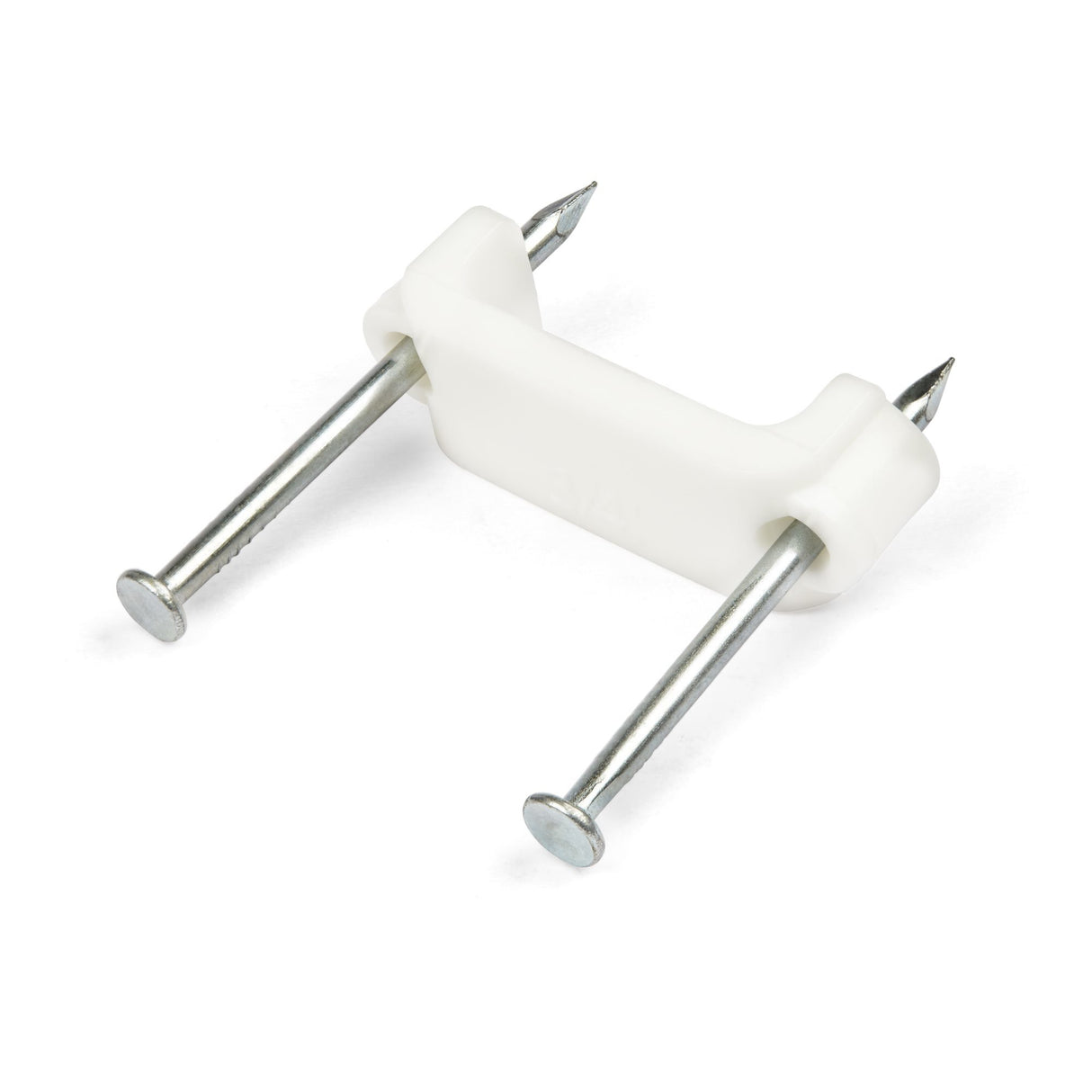 StarTech.com 100 Pack Cable Clips with Nails - Two Steel Nails - Reusable Nail-in Clamps - Brick/Drywall Cable Fasteners - Ethernet Cord/AV/Coax Cable - Mounting Cable Tacks - White - TAA