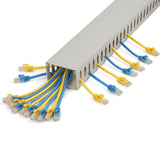 StarTech.com Open Slot Cable Management Raceway with Cover, 3"(75mm)W x 2"(50mm)H - 6.5ft(2m) length - 1/4"(8mm) Slots, PVC Network Cable Hider/Wall Wire Duct, Max 180 Cables, UL Listed - TAA