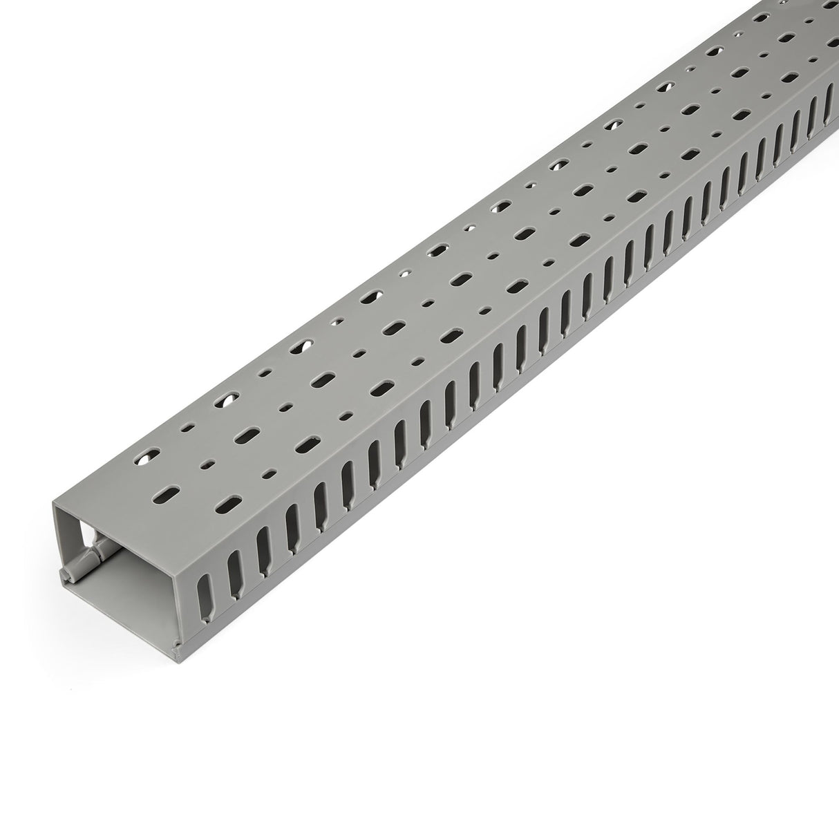 StarTech.com Open Slot Cable Management Raceway with Cover, 3"(75mm)W x 2"(50mm)H - 6.5ft(2m) length - 1/4"(8mm) Slots, PVC Network Cable Hider/Wall Wire Duct, Max 180 Cables, UL Listed - TAA
