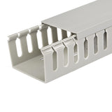 StarTech.com Open Slot Cable Management Raceway with Cover, 3"(75mm)W x 2"(50mm)H - 6.5ft(2m) length - 1/4"(8mm) Slots, PVC Network Cable Hider/Wall Wire Duct, Max 180 Cables, UL Listed - TAA