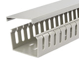 StarTech.com Open Slot Cable Management Raceway with Cover, 3"(75mm)W x 2"(50mm)H - 6.5ft(2m) length - 1/4"(8mm) Slots, PVC Network Cable Hider/Wall Wire Duct, Max 180 Cables, UL Listed - TAA