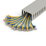 StarTech.com Open Slot Cable Management Raceway with Cover, 3"(75mm)W x 2"(50mm)H - 6.5ft(2m) length - 1/4"(8mm) Slots, PVC Network Cable Hider/Wall Wire Duct, Max 180 Cables, UL Listed - TAA