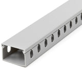 StarTech.com Open Slot Cable Management Raceway with Cover, 1-1/2"(38mm)W x 1"(25mm)H - 6.5ft(2m) length - 1/4"(8mm) Slots, PVC Network Cable Hider/Wall Wire Duct, Max 20 Cables, UL Listed - TAA