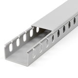 StarTech.com Open Slot Cable Management Raceway with Cover, 1-1/2"(38mm)W x 1"(25mm)H - 6.5ft(2m) length - 1/4"(8mm) Slots, PVC Network Cable Hider/Wall Wire Duct, Max 20 Cables, UL Listed - TAA