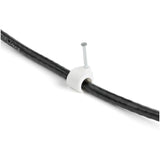 StarTech.com 100 Pack Extra Large Cable Clips with Nail - Reusable - Nail-in Clamps - Wire Holding Clips - Ethernet Cord/AV/Coax Cable Fasteners - Brick/Drywall Mounting Cable Tacks - White - TAA