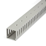 StarTech.com Open Slot Cable Management Raceway with Cover, 2"(50mm)W x 2"(50mm)H - 6.5ft(2m) length - 1/4"(8mm) Slots, PVC Network Cable Hider/Wall Wire Duct, Max 80 Cables, UL Listed - TAA
