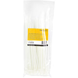 StarTech.com 10"(25cm) Cable Ties - 1/8"(4mm) wide, 2-5/8"(68mm) Bundle Diameter, 50lb(22kg) Tensile Strength, Nylon Self Locking Zip Ties w/ Curved Tip - 94V-2/UL Listed, 100 Pack - White - TAA