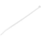 StarTech.com 10"(25cm) Cable Ties - 1/8"(4mm) wide, 2-5/8"(68mm) Bundle Diameter, 50lb(22kg) Tensile Strength, Nylon Self Locking Zip Ties w/ Curved Tip - 94V-2/UL Listed, 100 Pack - White - TAA