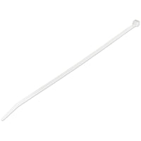 StarTech.com 10"(25cm) Cable Ties - 1/8"(4mm) wide, 2-5/8"(68mm) Bundle Diameter, 50lb(22kg) Tensile Strength, Nylon Self Locking Zip Ties w/ Curved Tip - 94V-2/UL Listed, 100 Pack - White - TAA