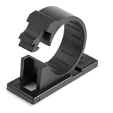 StarTech.com 100 Adhesive Cable Management Clips Black - Network/Ethernet/Office Desk/Computer Cord Organizer - Sticky Cable/Wire Holders - Nylon Self Adhesive Clamp UL/94V-2 Fire Rated - TAA