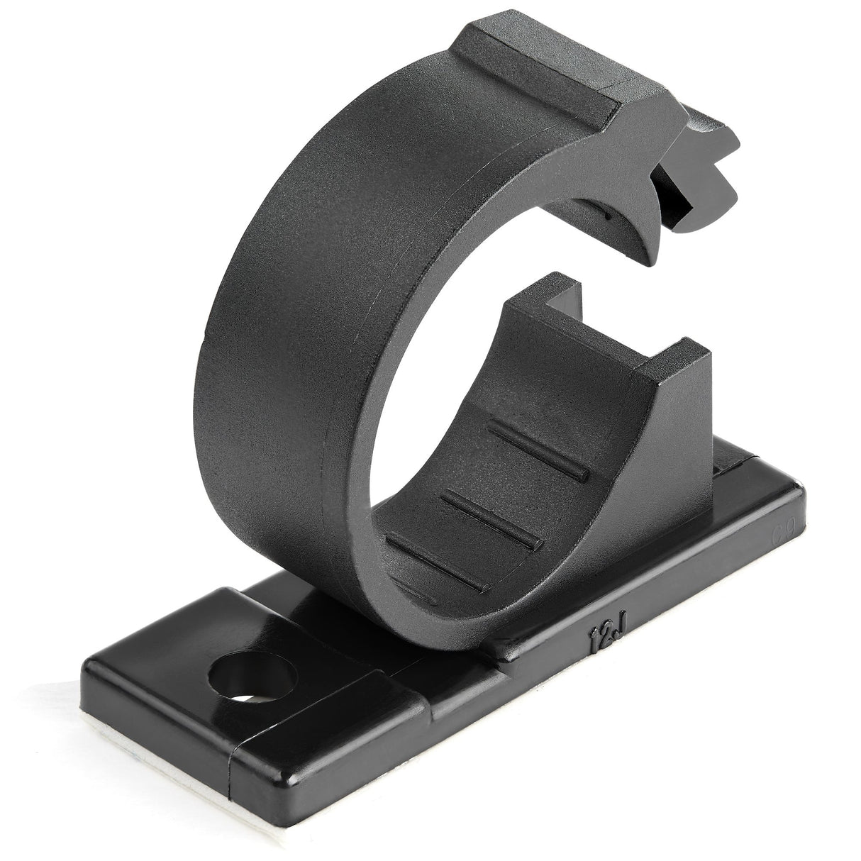 StarTech.com 100 Adhesive Cable Management Clips Black - Network/Ethernet/Office Desk/Computer Cord Organizer - Sticky Cable/Wire Holders - Nylon Self Adhesive Clamp UL/94V-2 Fire Rated - TAA