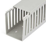 StarTech.com Open Slot Cable Management Raceway with Cover, 3"(75mm)W x 3-7/8"(10cm)H - 6.5ft(2m) length - 1/4"(8mm) Slots, PVC Network Cord Hider/Wall Wire Duct, Max 240 Cables, UL Listed - TAA