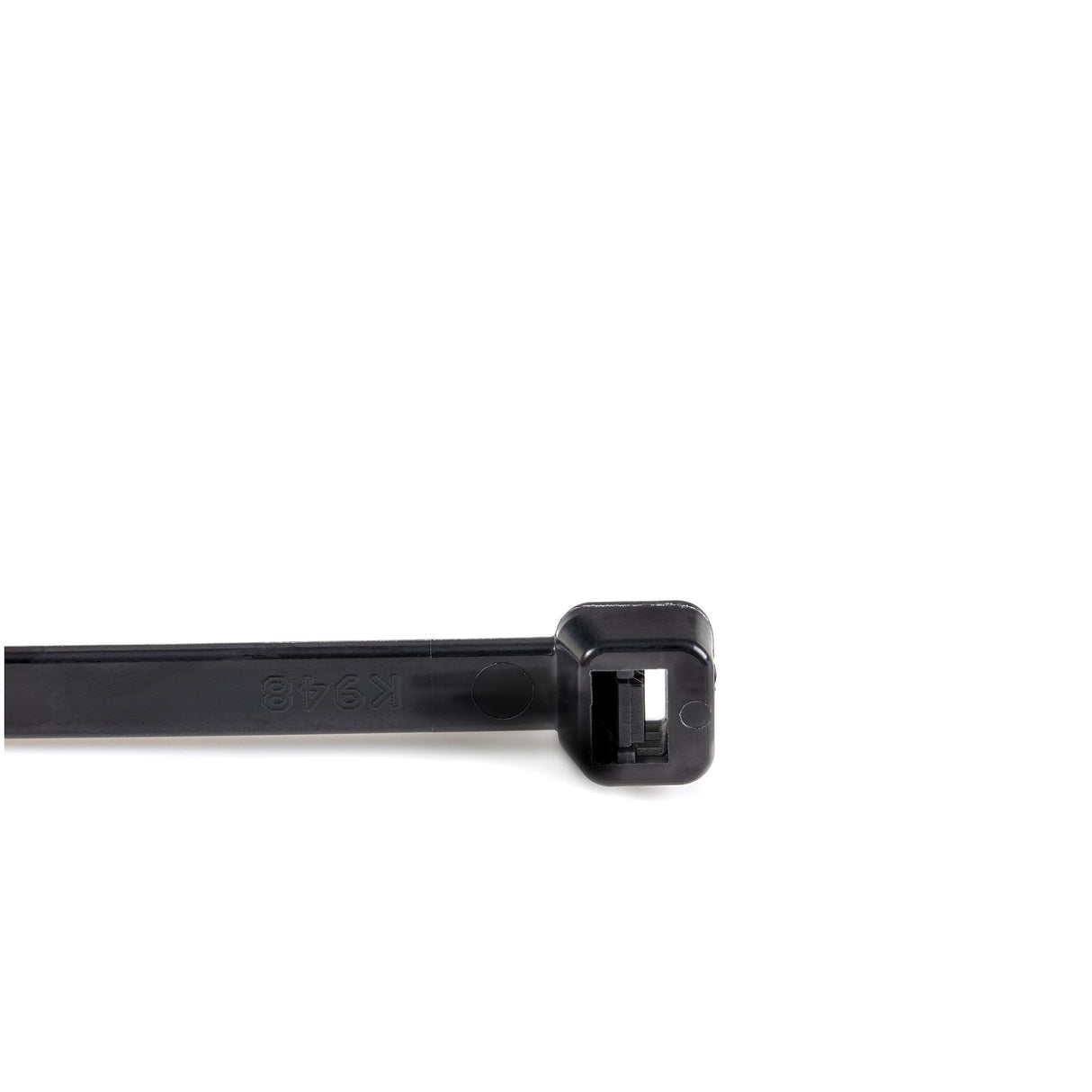 StarTech.com 10"(25cm) Cable Ties - 1/8"(4mm) wide, 2-5/8"(68mm) Bundle Diameter, 50lb(22kg) Tensile Strength, Nylon Self Locking Zip Ties w/ Curved Tip - 94V-2/UL Listed, 100 Pack - Black - TAA