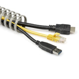 StarTech.com Flexible Cable Management Raceway Spine Vertebrae, 1-1/8"(29mm)W x 1"(25mm)H - 20"(0.5m) length, Nylon 66 Network Cable/Power Cord Hider Kit, Wall Wire Duct System, UL Listed - TAA