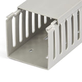StarTech.com Open Slot Cable Management Raceway with Cover, 3"(75mm)W x 3"(75mm)H - 6.5ft(2m) length - 1/4"(8mm) Slots, PVC Network Cable Hider/Wall Wire Duct, Max 200 Cables, UL Listed - TAA
