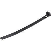 StarTech.com 6"(15cm) Reusable Cable Ties - 1/4"(7mm) wide, 1-3/8"(35mm) Bundle Dia. 50lb(22kg) Tensile Strength, Releasable Nylon Ties, Indoor/Outdoor, 94V-2/UL Listed, 100 Pack - Black - TAA