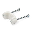 StarTech.com 100 Pack Cable Clips with Nails - Two Steel Nails - Reusable Nail-in Clamps - Brick/Drywall Cable Fasteners - Ethernet Cord/AV/Coax Cable - Mounting Cable Tacks - White - TAA