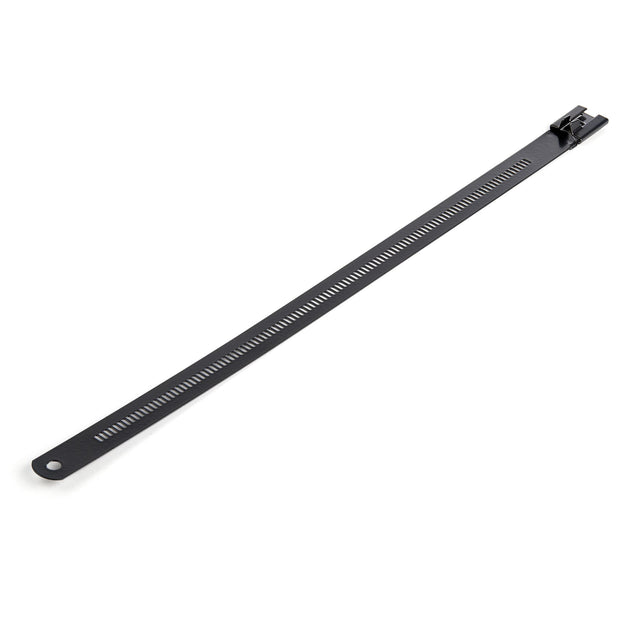 StarTech.com 9"(22cm) Metal Cable Ties - 1/4"(7mm) wide, 2-1/4"(55mm) Bundle Dia. 100lb(45kg) Tensile Strength, Nylon Coated 316 Stainless Steel, Self Locking Metal Detectable Ties, 50 Pack - TAA