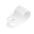 StarTech.com 100 Pack Screw Mount Cable Clamps - Large 7.9mm Bundle Cable Fastener/Holder - R-Type Single Reusable Nylon Clip - Screw Down Ethernet Cord Management Clamp - UL/94V-2 Rated - TAA