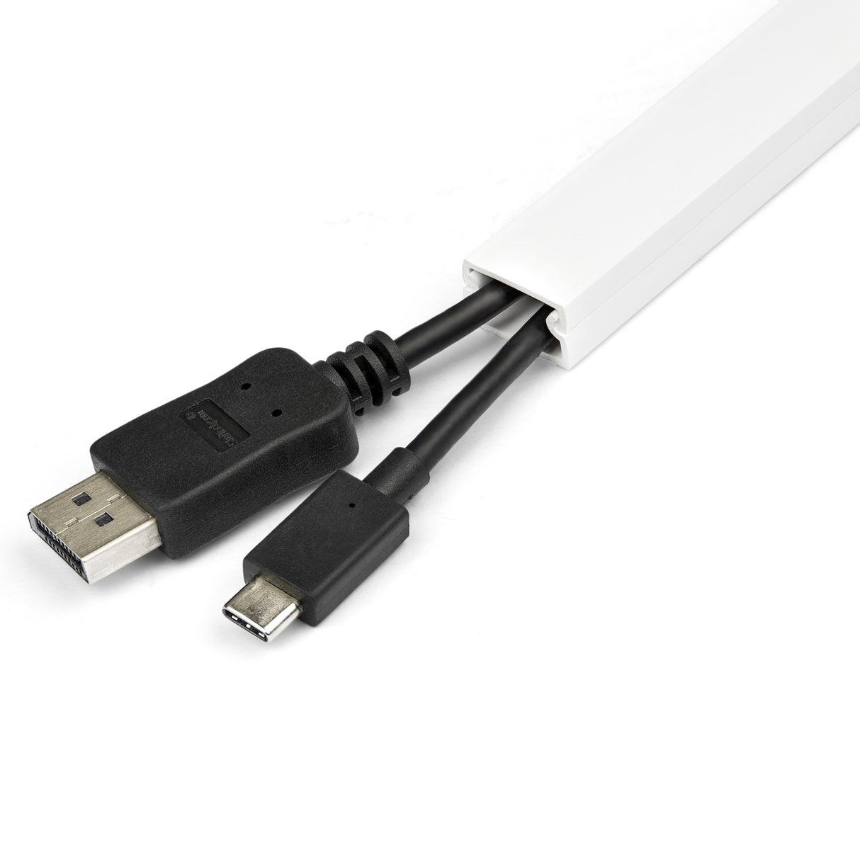 StarTech.com Solid Cable Management Raceway with Adhesive Tape & Cover, 3/4"(19mm)W x 3/8"(11mm)H - 3ft(1m) length, PVC Network/Power Cord Hider/Wall Wire Duct, Max 6 Cables, UL Listed - TAA