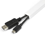 StarTech.com Solid Cable Management Raceway with Adhesive Tape & Cover, 3/4"(19mm)W x 3/8"(11mm)H - 3ft(1m) length, PVC Network/Power Cord Hider/Wall Wire Duct, Max 6 Cables, UL Listed - TAA