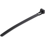 StarTech.com 5"(12cm) Reusable Cable Ties - 1/4"(7mm) wide, 1-1/8"(30mm) Bundle Dia. 50lb(22kg) Tensile Strength, Releasable Nylon Ties, Indoor/Outdoor, 94V-2/UL Listed, 100 Pack - Black - TAA