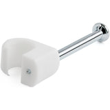 StarTech.com 100 Pack Medium Cable Clips with Nail - Reusable - Nail-in Clamps - Wire Holding Clips - Ethernet Cord/AV/Coax Cable Fasteners - Brick/Drywall Mounting Cable Tacks - White - TAA
