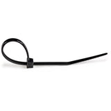 StarTech.com 100-Pack 6"(15cm) Cable Ties - 1/8"(3.6mm) wide, 1-3/8"(39mm) Bundle Diameter, 40lb(18kg) Tensile Strength, Nylon Self Locking Zip Ties with Curved Tip, UL Listed, Black - TAA