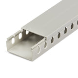 StarTech.com Open Slot Cable Management Raceway with Cover, 2"(50mm)W x 1"(25mm)H - 6.5ft(2m) length - 1/4"(8mm) Slots, PVC Network Cable Hider/Wall Wire Duct, Max 25 Cables, UL Listed - TAA