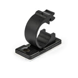 StarTech.com 100 Adhesive Cable Management Clips Black - Network/Ethernet/Office Desk/Computer Cord Organizer - Sticky Cable/Wire Holders - Nylon Self Adhesive Clamp UL/94V-2 Fire Rated - TAA