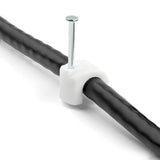 StarTech.com 100 Pack Large Cable Clips with Nail - Reusable - Nail-in Clamps - Wire Holding Clips - Ethernet Cord/AV/Coax Cable Fasteners - Brick/Drywall Mounting Cable Tacks - White - TAA