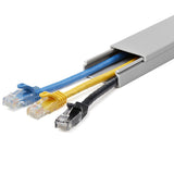 StarTech.com Solid Cable Management Raceway with Cover, 1-1/2"(38mm)W x 5/8"(16mm)H - 6.5ft(2m) length, Single Channel PVC Network/Power Cord Hider/Wall Wire Duct, Max 30 Cables, UL Listed - TAA