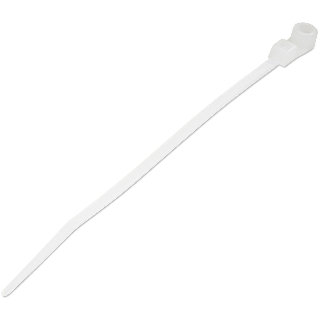 StarTech.com 4"(10cm) Cable Ties with Mounting Hole - 1/16"(2mm) wide, 7/8"(24mm) Bundle Dia. 18lb(8kg) Tensile Strength, Nylon 66 Self Locking Ties w/Screw Hole, UL Listed, 100 Pack - TAA