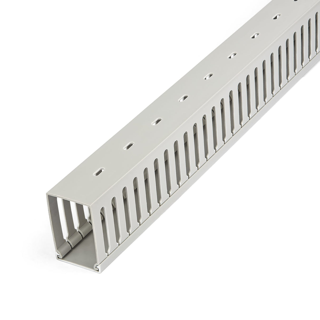 StarTech.com Open Slot Cable Management Raceway with Cover, 2"(50mm)W x 3"(75mm)H - 6.5ft(2m) length - 1/4"(8mm) Slots, PVC Network Cable Hider/Wall Wire Duct, Max 180 Cables, UL Listed - TAA