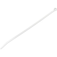 StarTech.com 10"(25cm) Cable Ties - 1/8"(4mm) wide, 2-5/8"(68mm) Bundle Diameter, 50lb(22kg) Tensile Strength, Nylon Self Locking Zip Ties w/Curved Tip, 94V-2/UL Listed, 1000 Pack - White - TAA