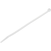 StarTech.com 8"(20cm) Cable Ties - 1/8"(4mm) wide, 2-1/8"(55mm) Bundle Diameter, 50lb(22kg) Tensile Strength, Nylon Self Locking Zip Ties with Curved Tip - 94V-2/UL Listed, 100 Pack - White - TAA