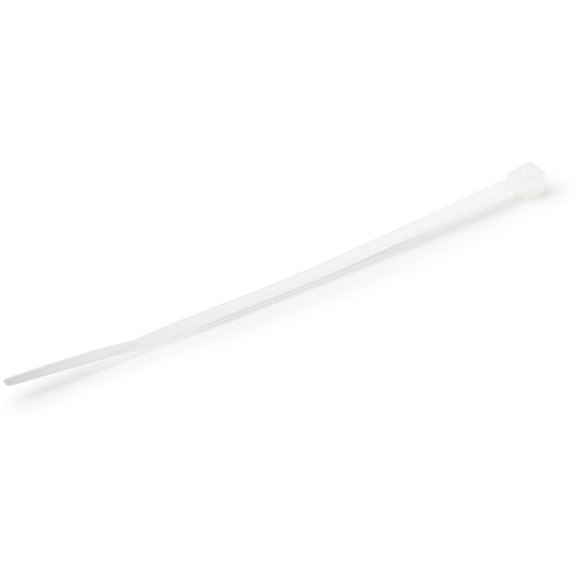 StarTech.com 4"(10cm) Cable Ties - 1/16"(2mm) wide, 7/8"(22mm) Bundle Diameter, 18lb(8kg) Tensile Strength, Nylon Self Locking Zip Ties with Curved Tip - 94V-2/UL Listed, 1000 Pack - White - TAA