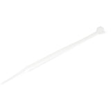 StarTech.com 4"(10cm) Cable Ties - 1/16"(2mm) wide, 7/8"(22mm) Bundle Diameter, 18lb(8kg) Tensile Strength, Nylon Self Locking Zip Ties with Curved Tip - 94V-2/UL Listed, 100 Pack - White - TAA