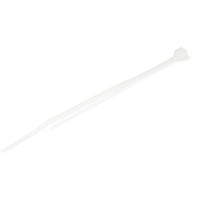 StarTech.com 4"(10cm) Cable Ties - 1/16"(2mm) wide, 7/8"(22mm) Bundle Diameter, 18lb(8kg) Tensile Strength, Nylon Self Locking Zip Ties with Curved Tip - 94V-2/UL Listed, 100 Pack - White - TAA