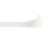 StarTech.com 10"(25cm) Reusable Cable Ties - 1/4"(7mm) wide, 2-1/2"(65mm) Bundle Dia. 50lb(22kg) Tensile Strength, Releasable Nylon Ties, Indoor/Outdoor, 94V-2/UL Listed, 100 Pack - White - TAA
