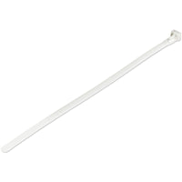 StarTech.com 10"(25cm) Reusable Cable Ties - 1/4"(7mm) wide, 2-1/2"(65mm) Bundle Dia. 50lb(22kg) Tensile Strength, Releasable Nylon Ties, Indoor/Outdoor, 94V-2/UL Listed, 100 Pack - White - TAA