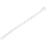 StarTech.com 8"(20cm) Reusable Cable Ties - 1/4"(7mm) wide, 1-7/8"(50mm) Bundle Dia. 50lb(22kg) Tensile Strength, Releasable Nylon Ties, Indoor/Outdoor, 94V-2/UL Listed, 100 Pack - White - TAA