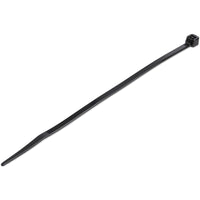 StarTech.com 100-Pack 6"(15cm) Cable Ties - 1/8"(3.6mm) wide, 1-3/8"(39mm) Bundle Diameter, 40lb(18kg) Tensile Strength, Nylon Self Locking Zip Ties with Curved Tip, UL Listed, Black - TAA