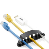 StarTech.com 100 Pack Cable Management Clips - Self Adhesive 6 Slot Cable Comb - Resusable Desktop USB/Computer/Ethernet/AV Cord Organizer - Sticky Cable Holders - Nylon Cable Clamp UL Rated - TAA