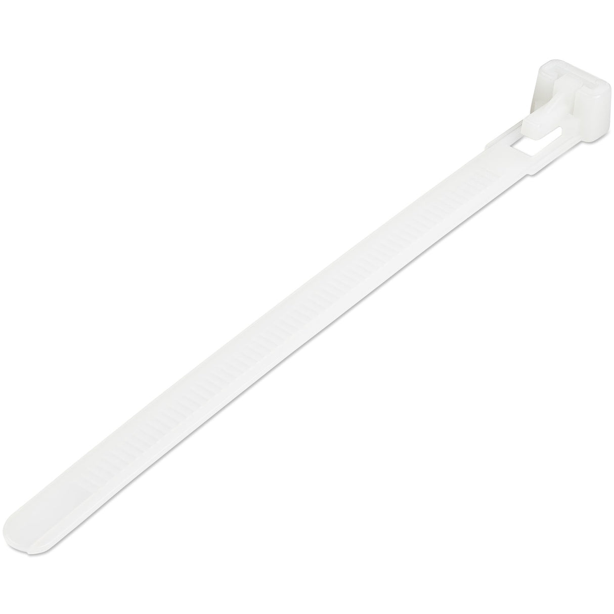 StarTech.com 5"(12cm) Reusable Cable Ties - 1/4"(7mm) wide, 1-1/8"(30mm) Bundle Dia. 50lb(22kg) Tensile Strength, Releasable Nylon Ties, Indoor/Outdoor, 94V-2/UL Listed, 100 Pack - White - TAA