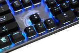 MSI UK VIGOR GK50 ELITE Mechanical Gaming Keyboard 'UK-Layout, KAILH Box-White Switches, Per Key RGB Light LED Backlit, Tactile, Floating Key Design, Water Resistant, Center'