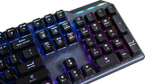 MSI UK VIGOR GK50 ELITE Mechanical Gaming Keyboard 'UK-Layout, KAILH Box-White Switches, Per Key RGB Light LED Backlit, Tactile, Floating Key Design, Water Resistant, Center'
