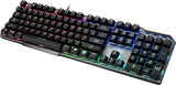 MSI UK VIGOR GK50 ELITE Mechanical Gaming Keyboard 'UK-Layout, KAILH Box-White Switches, Per Key RGB Light LED Backlit, Tactile, Floating Key Design, Water Resistant, Center'