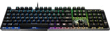 MSI UK VIGOR GK50 ELITE Mechanical Gaming Keyboard 'UK-Layout, KAILH Box-White Switches, Per Key RGB Light LED Backlit, Tactile, Floating Key Design, Water Resistant, Center'